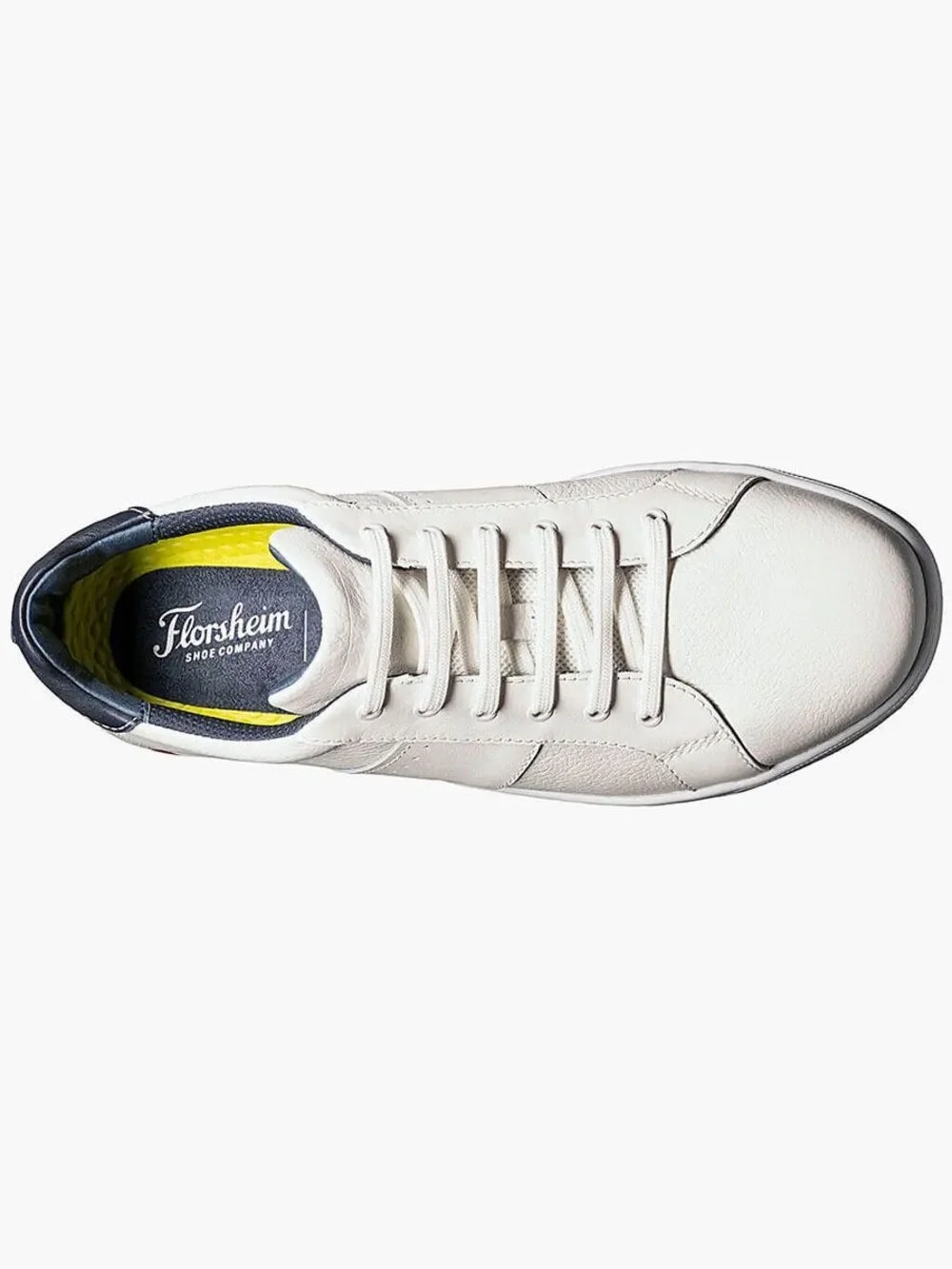 NEW Florsheim Mens Leather White Sneakers